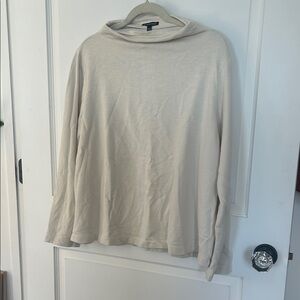 Eileen Fisher 100% Cotton Cream Top